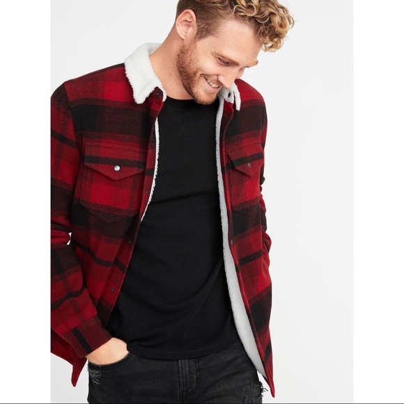 old navy red plaid jacket